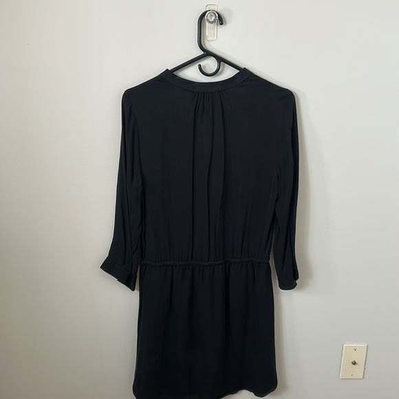 Babaton Silk Black V-Neck Dress - Picture 4 of 8